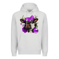 Dove Grey halloween roses cow Premium Hoodie - Jasminsmagicworld