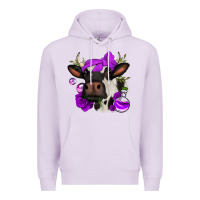 Lilac halloween roses cow Premium Hoodie - Jasminsmagicworld