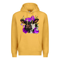 Mustard halloween roses cow Premium Hoodie - Jasminsmagicworld
