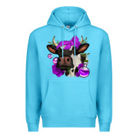 Ocean Blue halloween roses cow Premium Hoodie - Jasminsmagicworld
