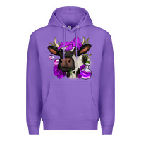Purple halloween roses cow Premium Hoodie - Jasminsmagicworld