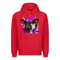 Red halloween roses cow Premium Hoodie - Jasminsmagicworld