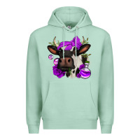 Seafoam halloween roses cow Premium Hoodie - Jasminsmagicworld