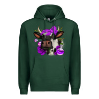 Sports Green halloween roses cow Premium Hoodie - Jasminsmagicworld