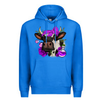True Royal halloween roses cow Premium Hoodie - Jasminsmagicworld