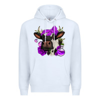 White halloween roses cow Premium Hoodie - Jasminsmagicworld