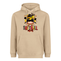 Mushroom softball mom messy bun Heavyweight Hoodie - Zillion Design Studio