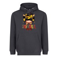Smoke softball mom messy bun Heavyweight Hoodie - Zillion Design Studio