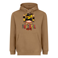 Toasted Coconut softball mom messy bun Heavyweight Hoodie - Zillion Design Studio