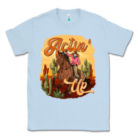 Dusty Blue cowgirl actin up Classic Tee - texasbilliewilder