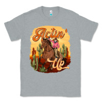 Heather Grey cowgirl actin up Classic Tee - texasbilliewilder