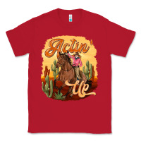 Red cowgirl actin up Classic Tee - texasbilliewilder