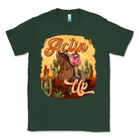Sports Green cowgirl actin up Classic Tee - texasbilliewilder