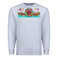 Heather Grey nurse sunflower libbey glass Premium Sweatshirt - HRA Design Shop