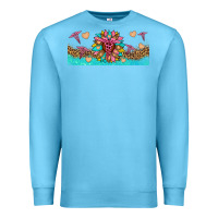 Ocean Blue nurse sunflower libbey glass Premium Sweatshirt - HRA Design Shop