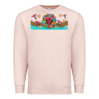 Pale Pink nurse sunflower libbey glass Premium Sweatshirt - HRA Design Shop