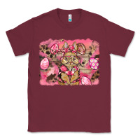 Burgundy pink camouflage bunny background Classic Tee - BarkalooDesign