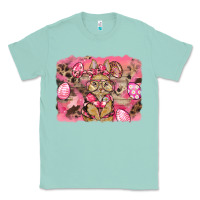 Seafoam pink camouflage bunny background Classic Tee - BarkalooDesign