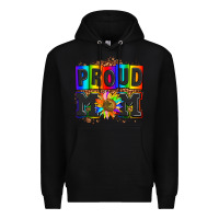 Black proud mom with sunflower Premium Hoodie - AdoDesignShop