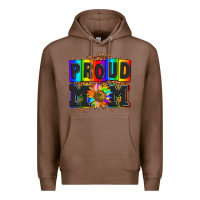 Chestnut proud mom with sunflower Premium Hoodie - AdoDesignShop