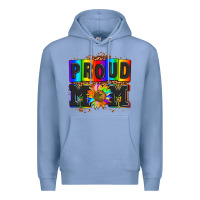 Colony Blue proud mom with sunflower Premium Hoodie - AdoDesignShop
