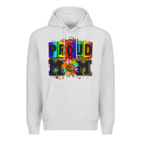 Dove Grey proud mom with sunflower Premium Hoodie - AdoDesignShop