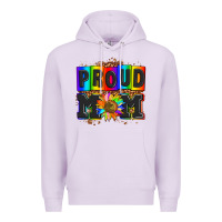 Lilac proud mom with sunflower Premium Hoodie - AdoDesignShop