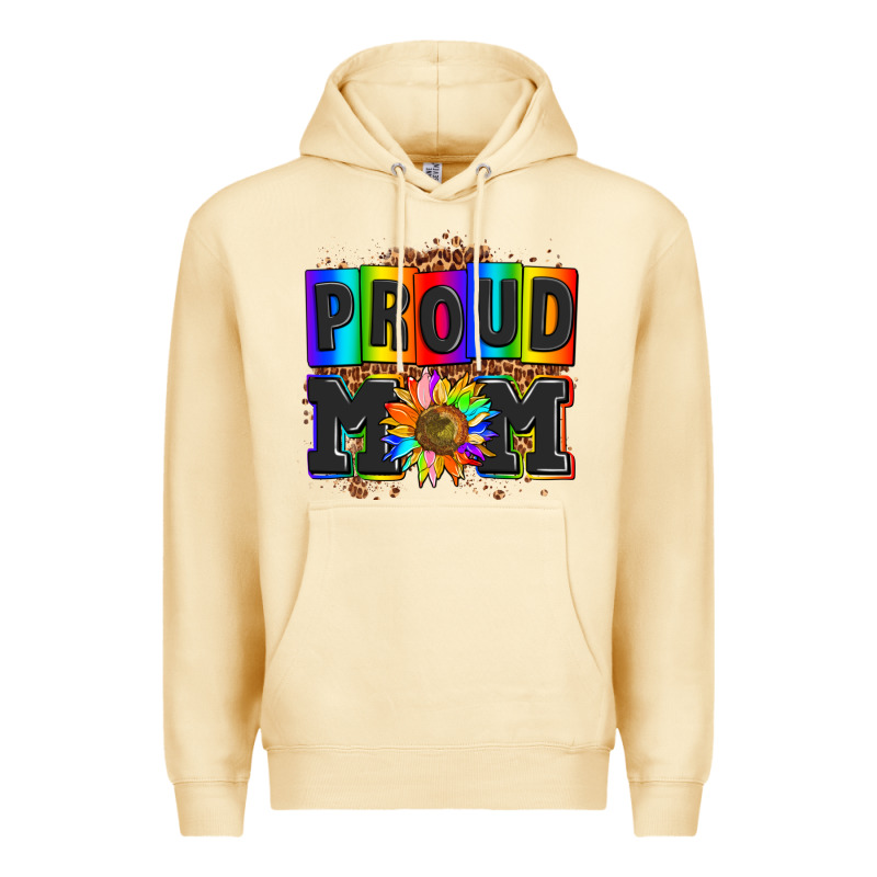 Proud Mom With Sunflower Premium Hoodie by AdoDesignShop | Teevron