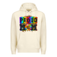 Sandshell proud mom with sunflower Premium Hoodie - AdoDesignShop
