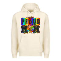 Tofu proud mom with sunflower Premium Hoodie - AdoDesignShop
