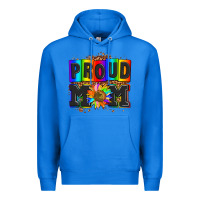 True Royal proud mom with sunflower Premium Hoodie - AdoDesignShop
