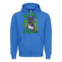 True Royal St. Patrick's Day My Pitbull Is My Lucky Charm Zipper Hoodie - RanaPortraitStore