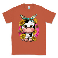 Copper cut cow with sunflower and leopard  pink Classic Tee - texasbilliewilder