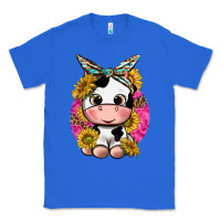 True Royal cut cow with sunflower and leopard  pink Classic Tee - texasbilliewilder