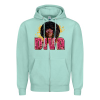 Seafoam diva Zipper Hoodie - Zillion Design Studio