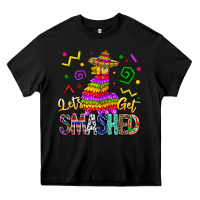 Black Let's Get Smashed Heavy Core Tee - CowhideDigitalArt