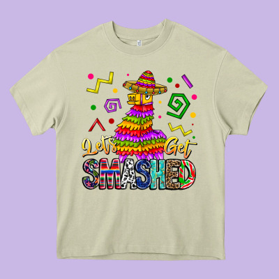 Let's Get Smashed Heavy Core Tee Designed By Cowhidedigitalart
