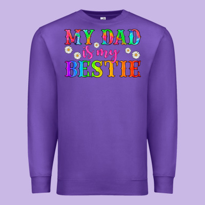 My Dad Is My Bestie Premium Sweatshirt Designed By Hra Design Shop