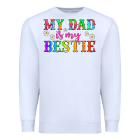 White my dad is my bestie Premium Sweatshirt - HRA Design Shop
