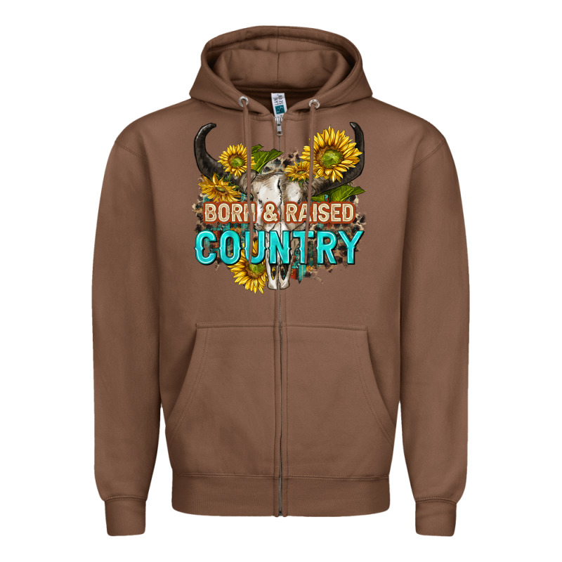 Born And Raised Country Tbw Zipper Hoodie by texasbilliewilder | Teevron