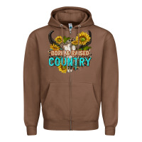 Chestnut born and raised country tbw Zipper Hoodie - texasbilliewilder