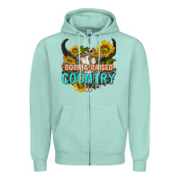 Seafoam born and raised country tbw Zipper Hoodie - texasbilliewilder