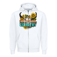 White born and raised country tbw Zipper Hoodie - texasbilliewilder