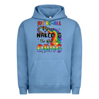 Pigment Pebble Blue we're all born naked the rest is drag Urban Hoodie - MaliasSmallBusiness