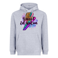 Heather Grey special eduation teacher lightning bolt Heavyweight Hoodie - Zillion Design Studio