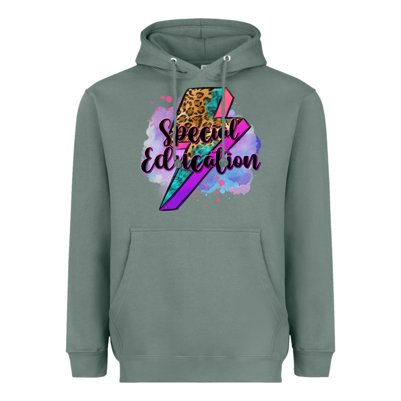 Special Eduation Teacher Lightning Bolt Heavyweight Hoodie by Zillion Design Studio | Teevron