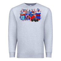 Heather Grey american drink Premium Sweatshirt - RacoonDesign