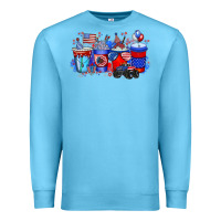 Ocean Blue american drink Premium Sweatshirt - RacoonDesign