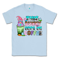 Dusty Blue this bunny hops on coffee Classic Tee - Zillion Design Studio