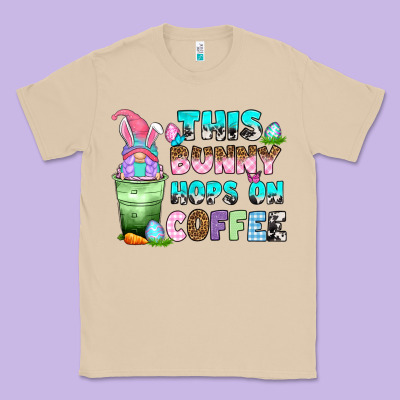 This Bunny Hops On Coffee Classic Tee Designed By Zillion Design Studio